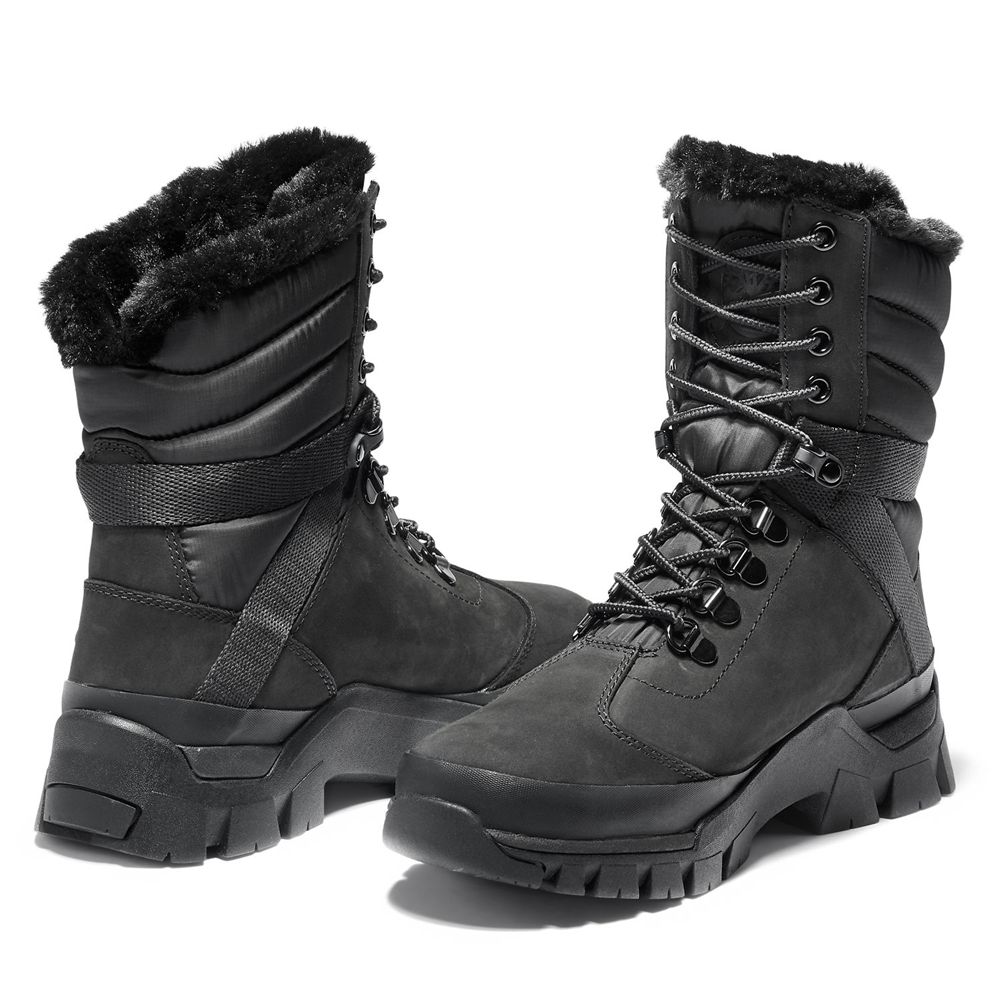 Timberland Womens Snow Boots Jenness Falls Waterproof Insulated - Black - India IM8360147